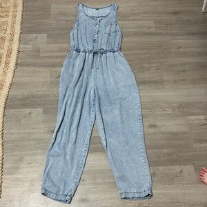 Denim Sleeveless Jumpsuit